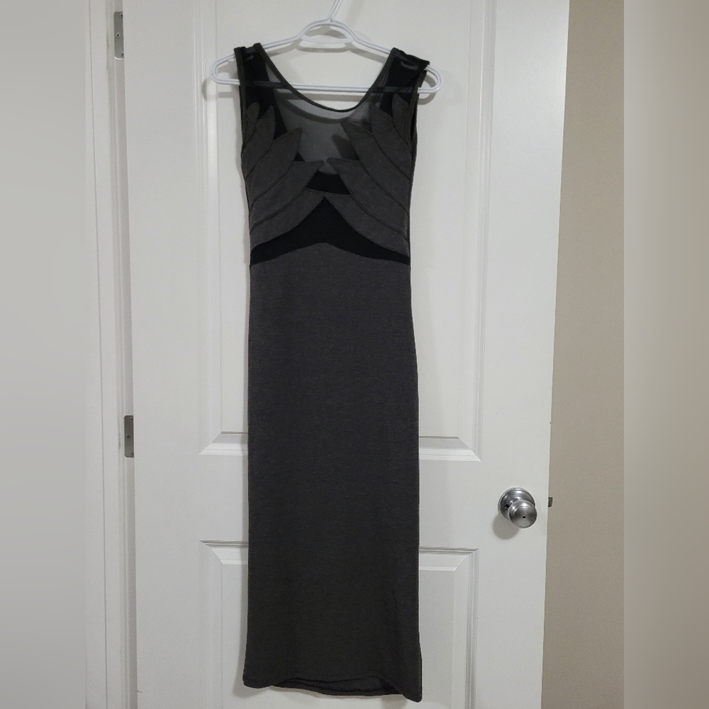Sexy figure-hugging peek-a-boo soft dress in XS